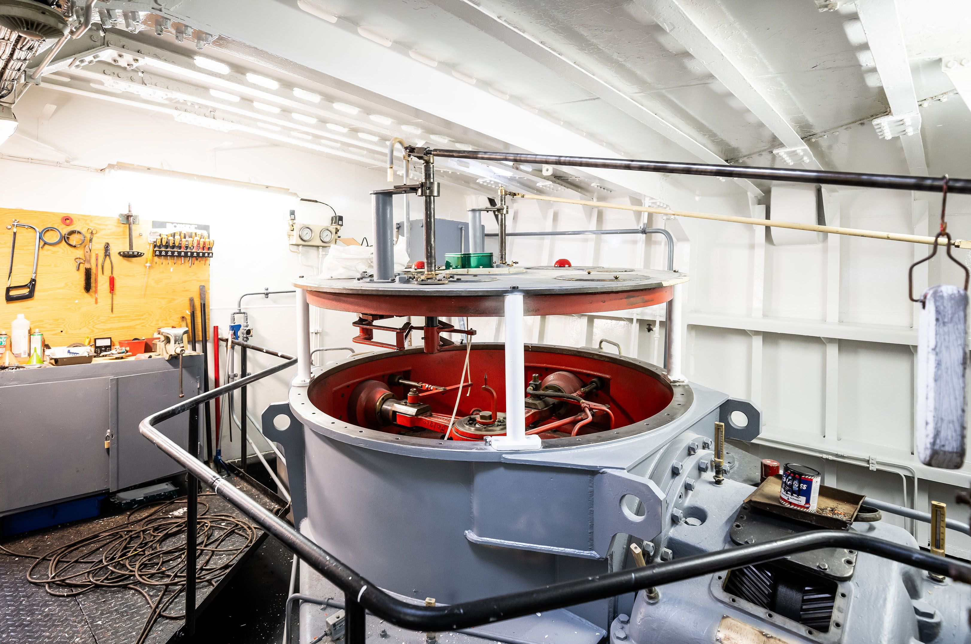 Machinekamer van de stadssleepboot