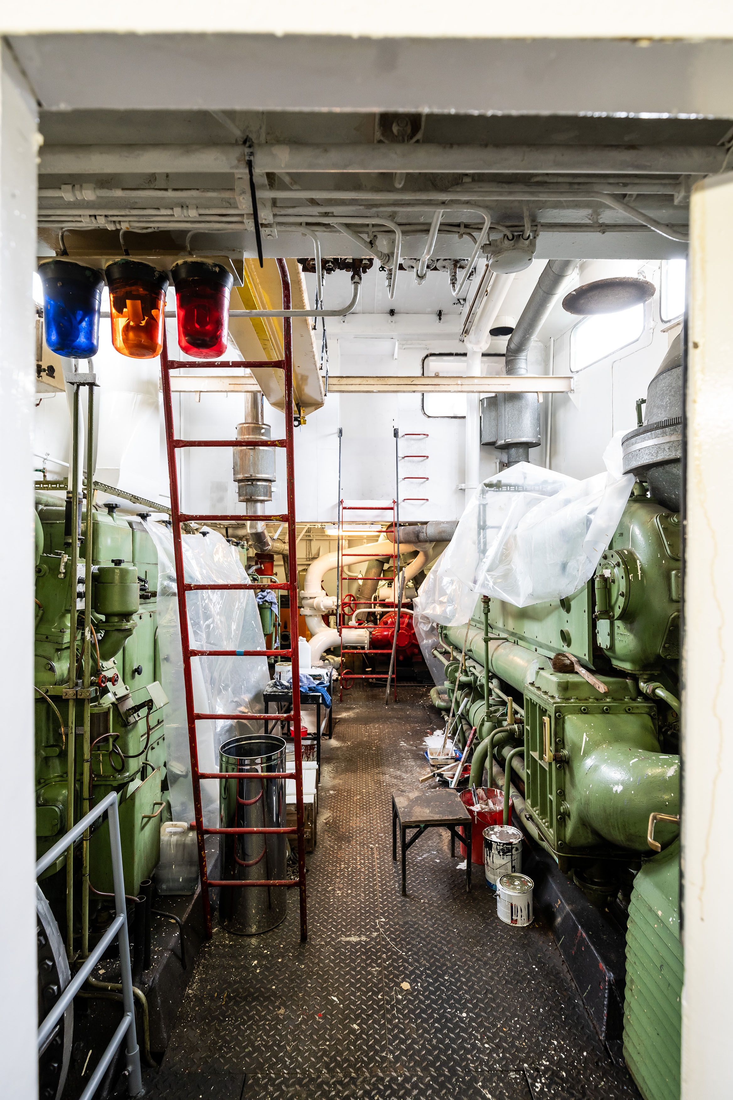 Machinekamer van de stadssleepboot
