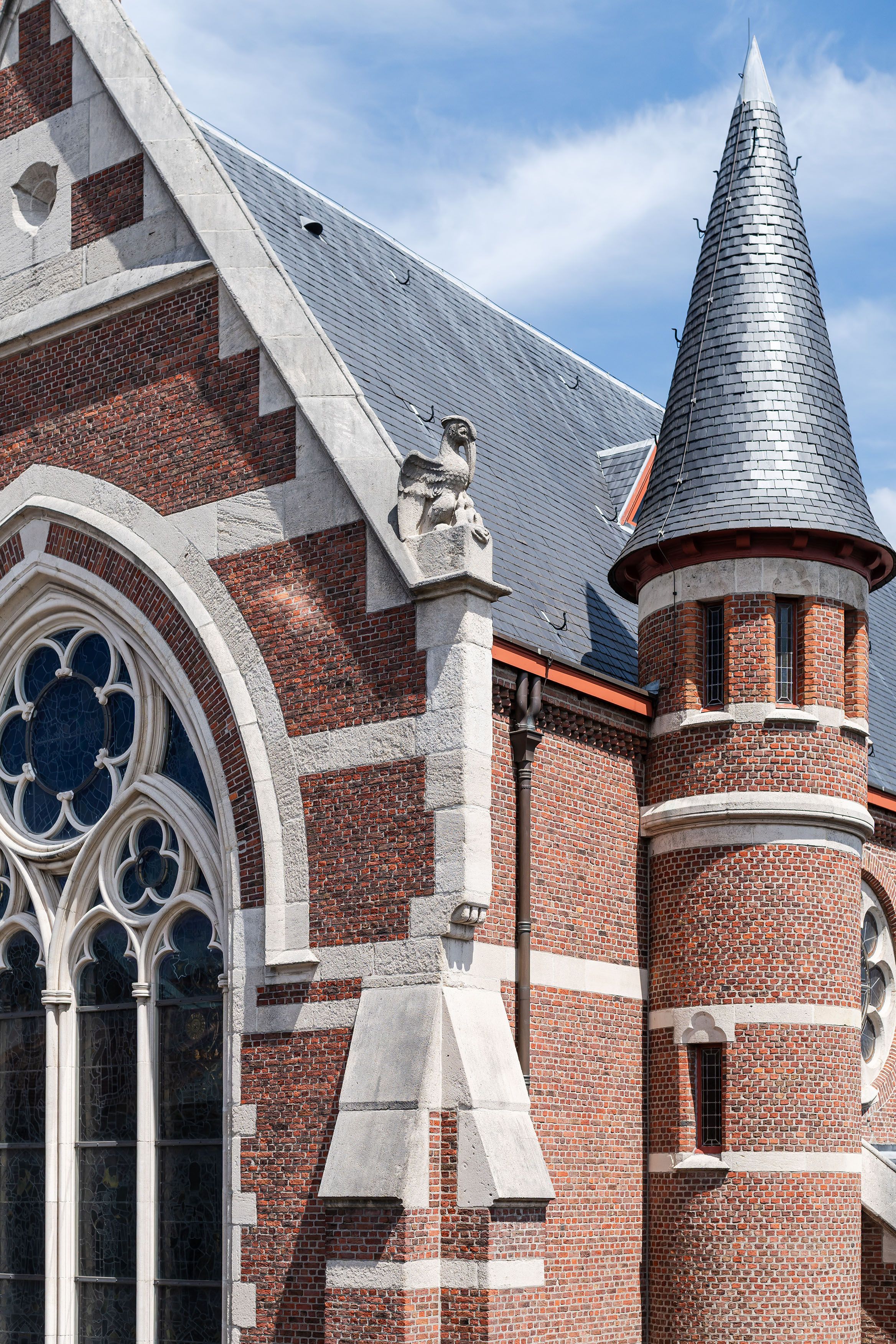 Detail van de gevel